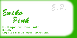 eniko pink business card